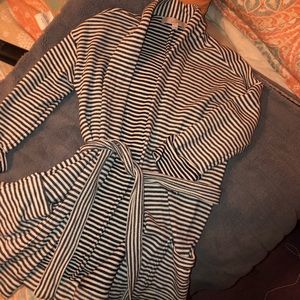 Worn once; loft 3/4 sleeve tie cardigan size xs